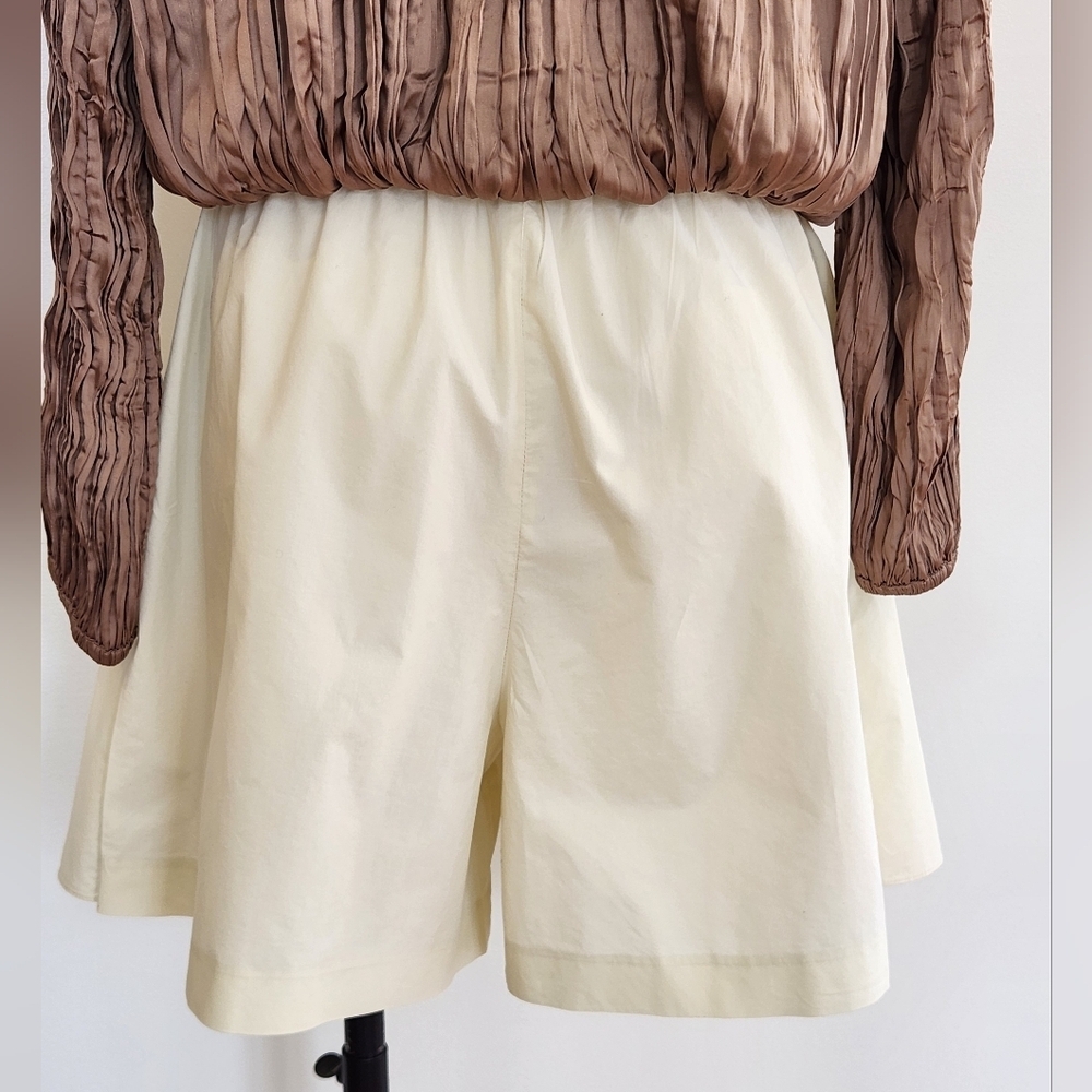 || REBECCA TAYLOR || Skorts cream knotted front cotton sz 6 - Picture 9 of 11